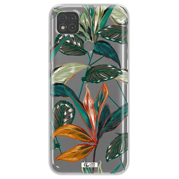 Colorful Tropical Leaves Xiaomi Redmi 9C Clear TPU Case