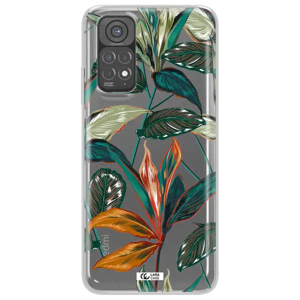 Colorful Tropical Leaves Xiaomi Redmi Note 11 Clear TPU Case