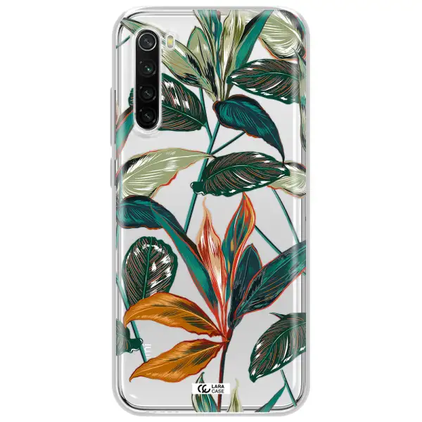 Colorful Tropical Leaves Xiaomi Redmi Note 8T Clear Tpu Case