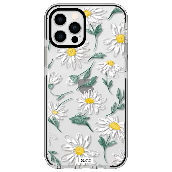 Papatia With Stem Apple iPhone 12 pro impact black border Case