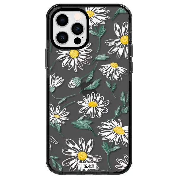 Papatia With Stem Apple iPhone 12 pro impact Smoke Black Case