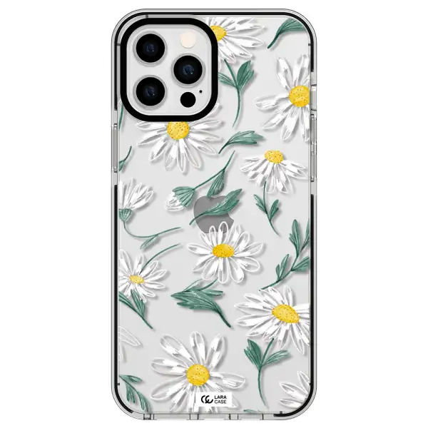 Papatia With Stem Apple iPhone 12 pro max impact black border Case