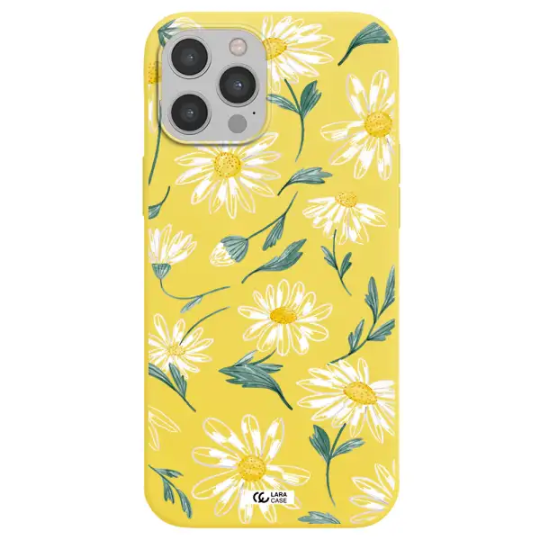 Papatia With Stem Apple iPhone 12 pro Silicone canary yellow Case