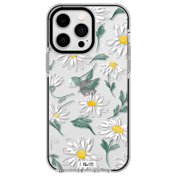 Papatia With Stem Apple iPhone 14 pro max impact black border Case