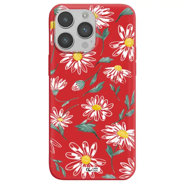 Papatia With Stem Apple iPhone 14 pro Silicone Imperial Red Case