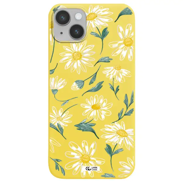 Papatia With Stem Apple iPhone 14 Silicone canary yellow Case
