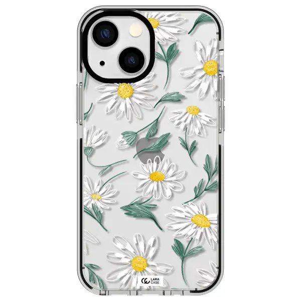 Papatia With Stem Apple iPhone 15 impact black border Case