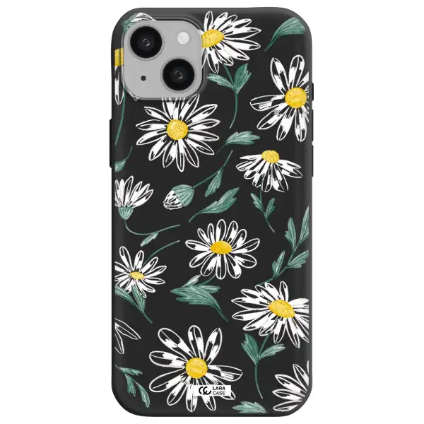 Papatia With Stem Apple iphone 15 plus Silicone black Case
