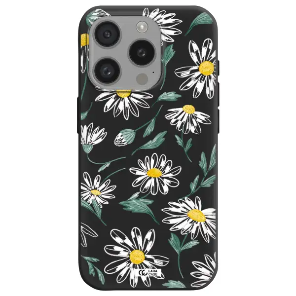 Papatia With Stem Apple Iphone 15 Pro Silicone Black Case