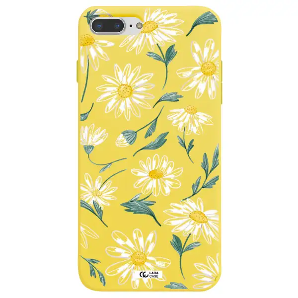 Papatia With Stem Apple iPhone 8 plus Silicone canary yellow Case