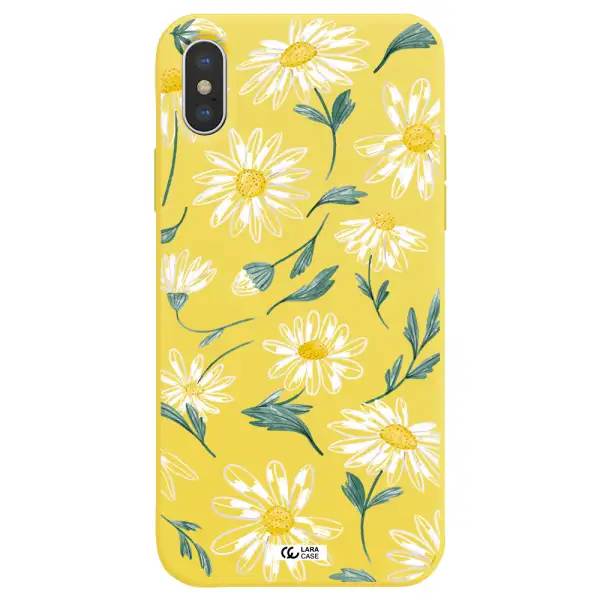 Papatia With Stem Apple iPhone X Silicone canary yellow Case