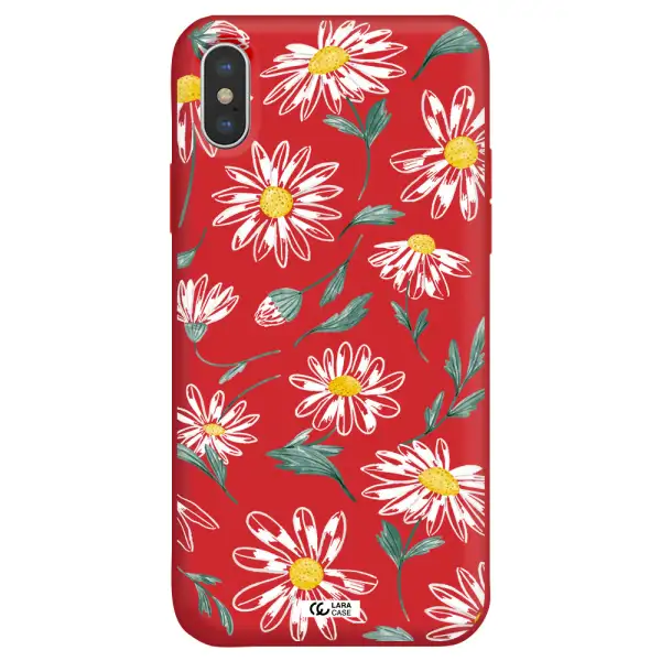 Papatia With Stem Apple iPhone X Silicone Imperial Red Case
