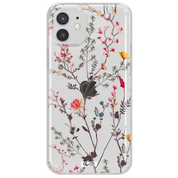 Miniature Flower Apple iPhone 12 Clear TPU Case