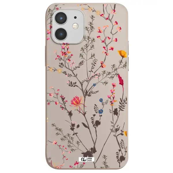 Miniature Flower Apple iPhone 12 mini Silicone Stone Case