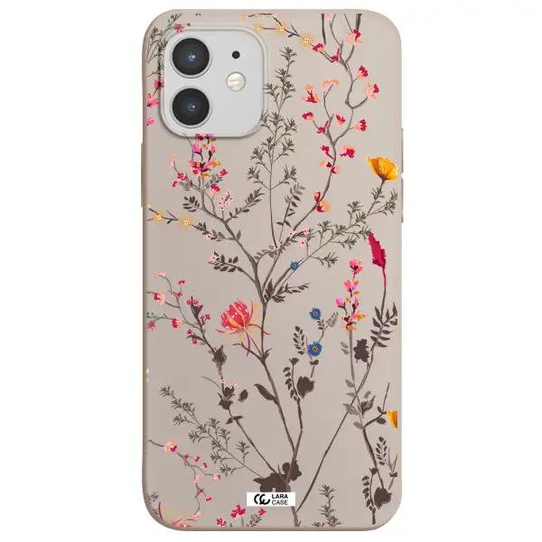 Miniature Flower Apple iPhone 12 Silicone Stone Case