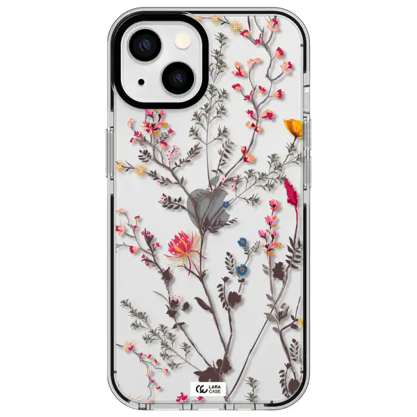 Miniature Flower Apple iPhone 13 impact black border Case