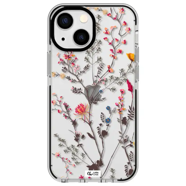 Miniature Flower Apple iPhone 13 mini impact black border Case