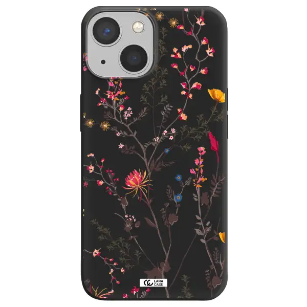 Miniature Flower Apple iPhone 13 mini Silicone black Case