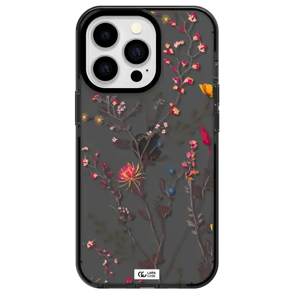 Miniature Flower Apple iPhone 13 Pro impact Smoke Black Case