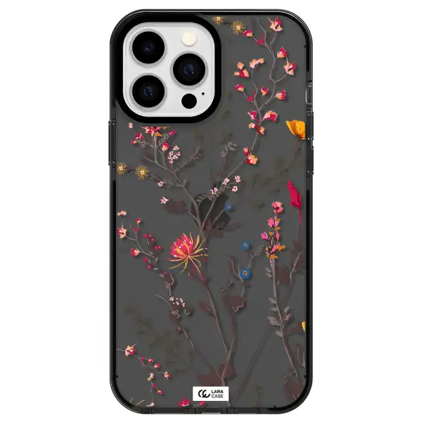 Miniature Flower Apple iPhone 13 Pro Max impact Smoke Black Case