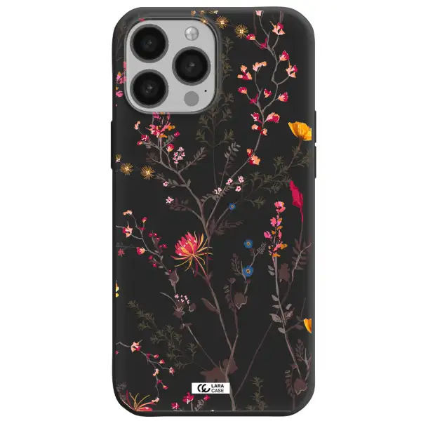 Miniature Flower Apple iPhone 13 Pro Silicone black Case