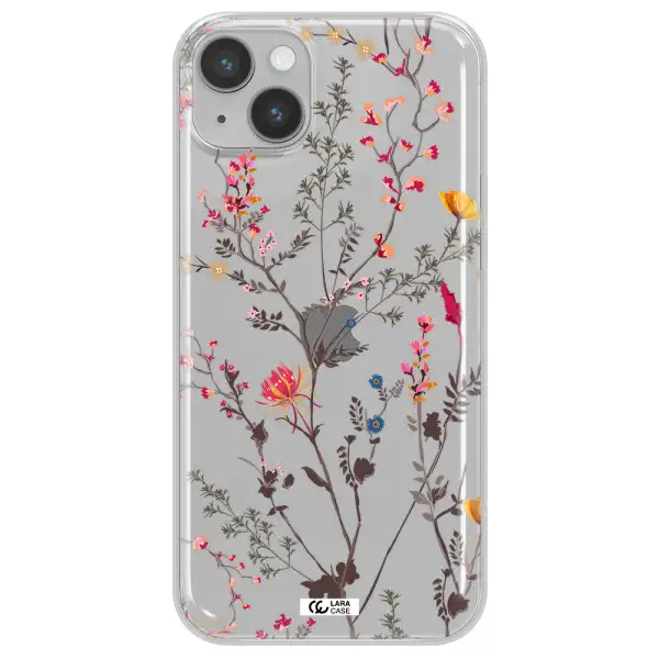 Miniature Flower Apple iPhone 14 plus Clear TPU Case