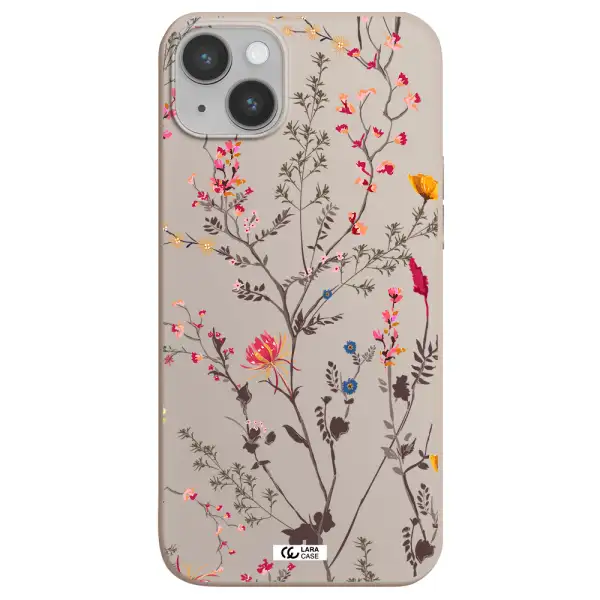 Miniature Flower Apple iPhone 14 plus Silicone Stone Case