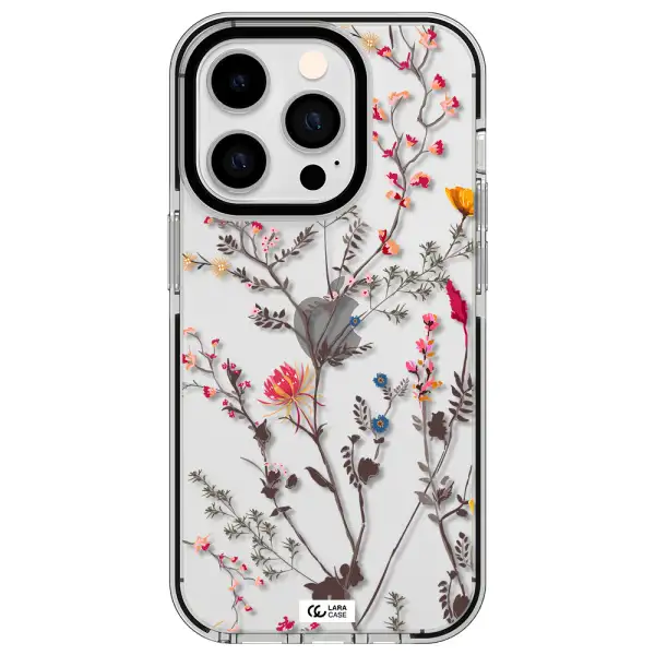 Miniature Flower Apple iPhone 14 pro impact black border Case