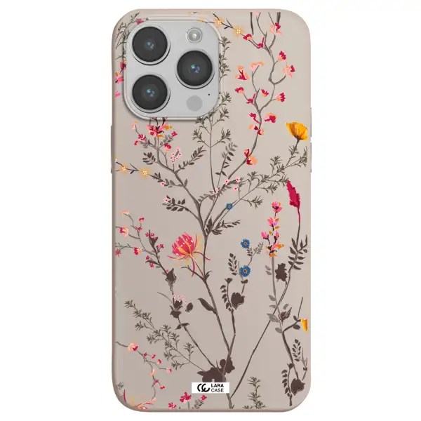 Miniature Flower Apple iPhone 14 pro max Silicone Stone Case