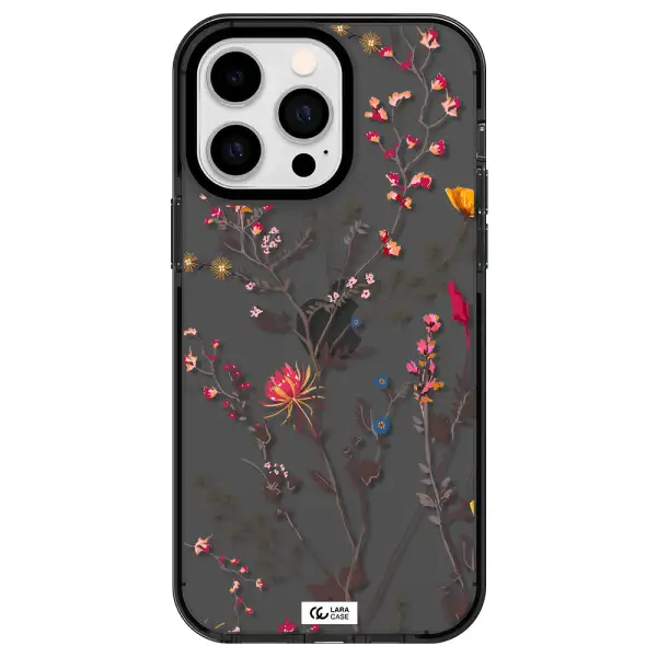 Miniature Flower Apple iPhone 15 Pro Max impact Smoke Black Case