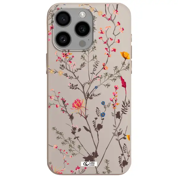 Miniature Flower Apple Iphone 15 Pro max Silicone Stone Case