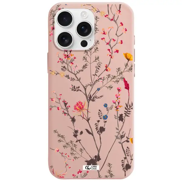 Miniature Flower Apple Iphone 16 Pro Max Silicone Pastel Pink Case