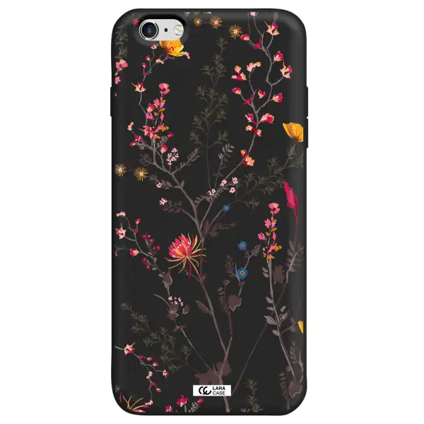 Miniature Flower Apple iPhone 6 plus Silicone black Case