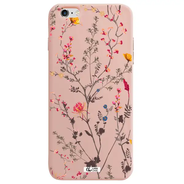Miniature Flower Apple iPhone 6 plus Silicone pastel pink Case