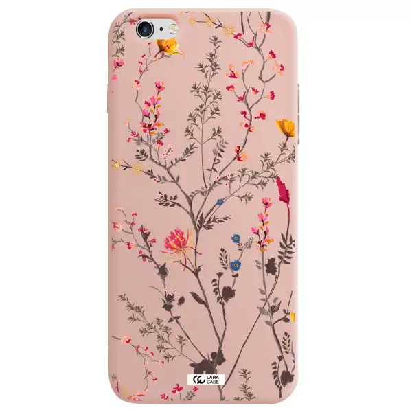 Miniature Flower Apple iPhone 6 s plus Silicone pastel pink Case