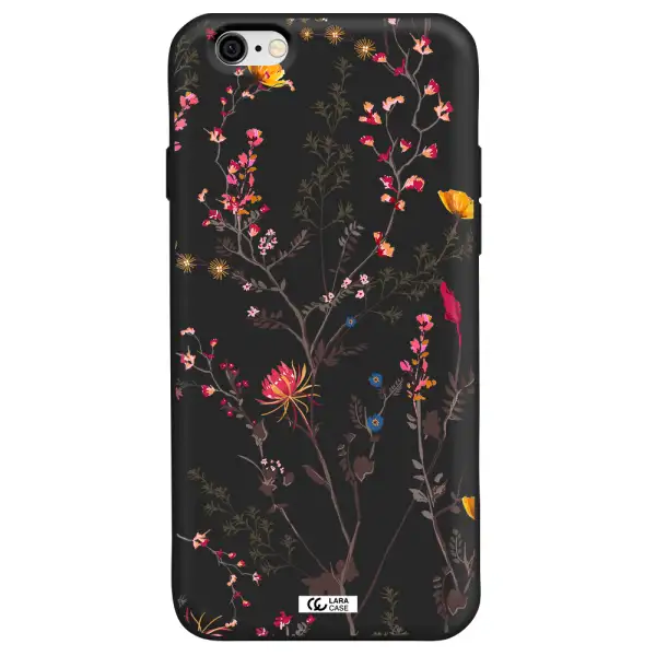 Miniature Flower Apple iPhone 6 Silicone black Case