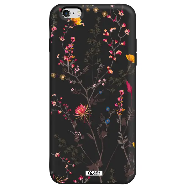 Miniature Flower Apple iPhone 6S Silicone black Case