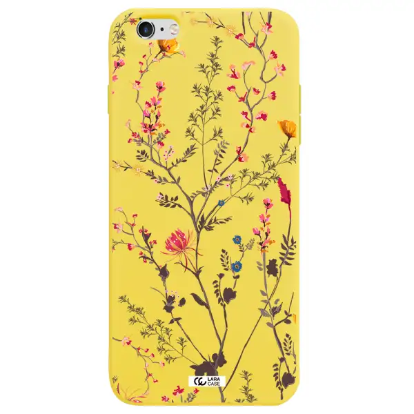 Miniature Flower Apple iPhone 6S Silicone canary yellow Case