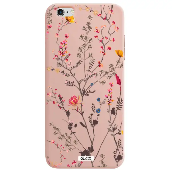 Miniature Flower Apple iPhone 6S Silicone pastel pink Case