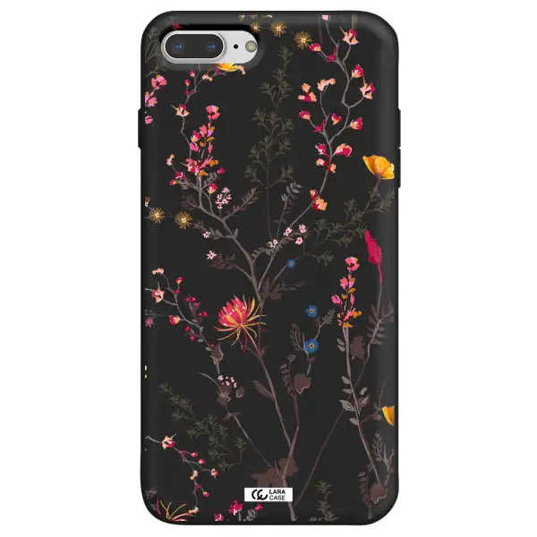 Miniature Flower Apple iPhone 7 plus Silicone black Case
