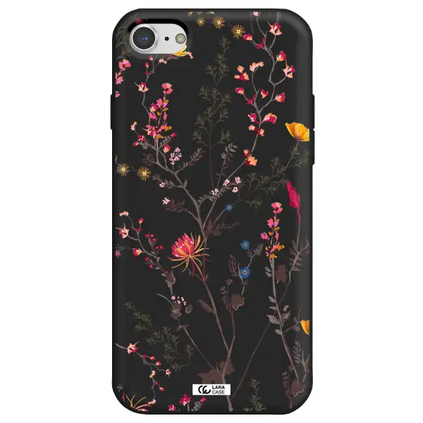 Miniature Flower Apple iPhone 7 Silicone black Case