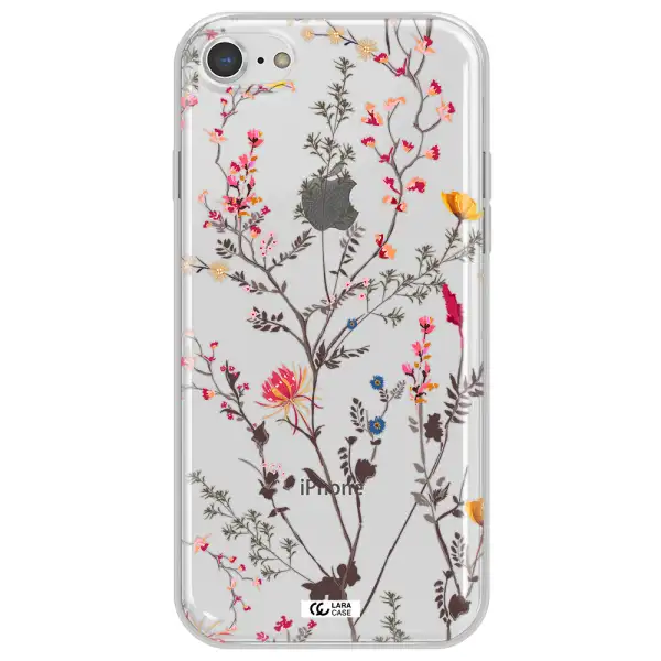 Miniature Flower Apple iPhone 8 Clear TPU Case