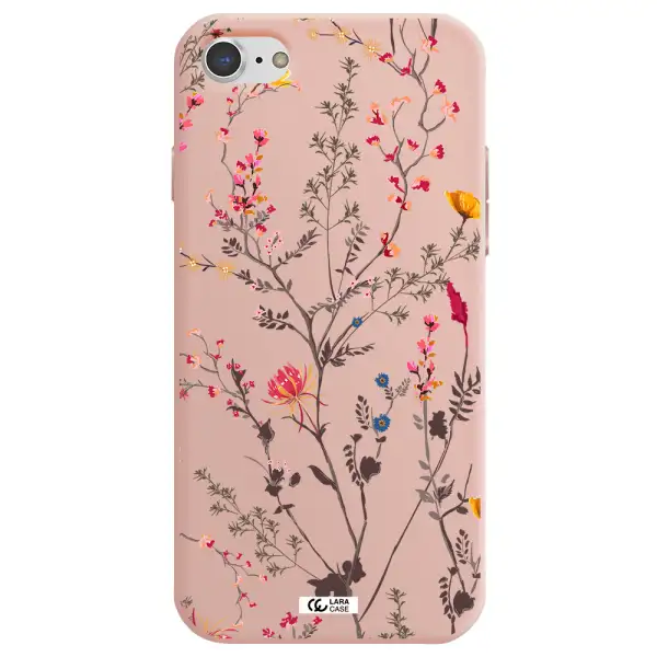 Miniature Flower Apple iPhone 8 Silicone pastel pink Case