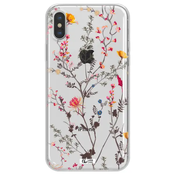 Miniature Flower Apple iPhone X Clear TPU Case