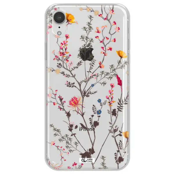 Miniature Flower Apple iPhone XR Clear TPU Case