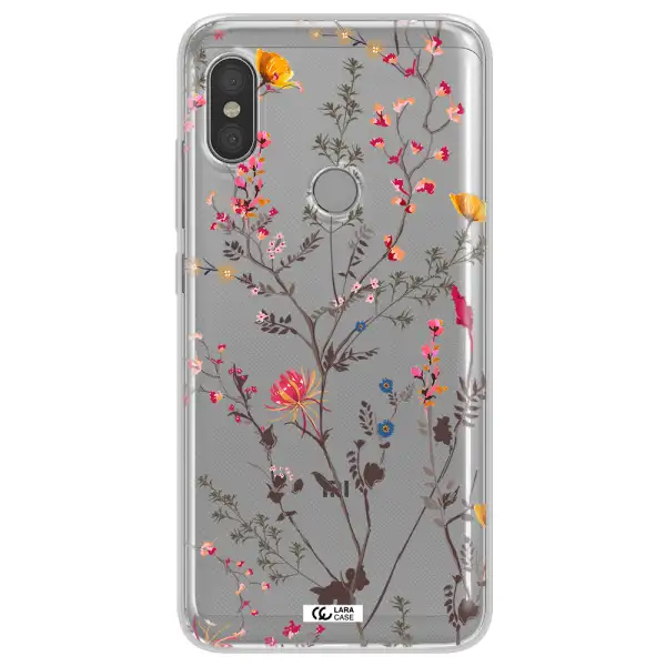 Miniature Flower Xiaomi Redmi Note 6 Pro Clear TPU Case