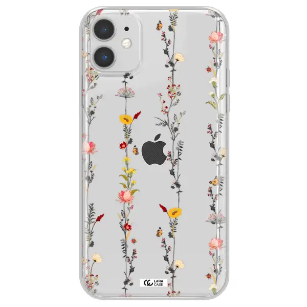 Parallel Flower Apple iPhone 11 Clear TPU Case