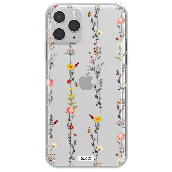 Parallel Flower Apple iPhone 11 pro max Clear TPU Case