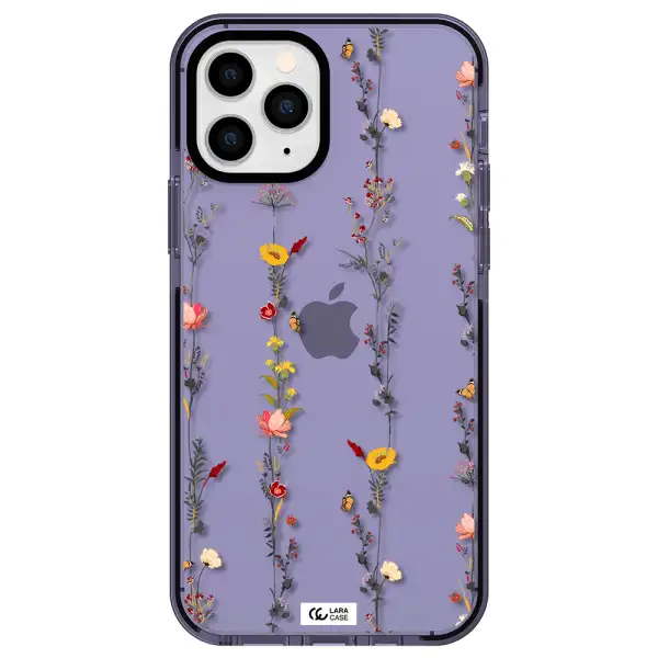 Parallel Flower Apple iPhone 11 pro max impact Lilac Case
