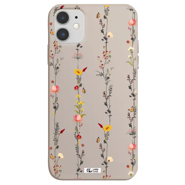 Parallel Flower Apple iPhone 11 Silicone Stone Case